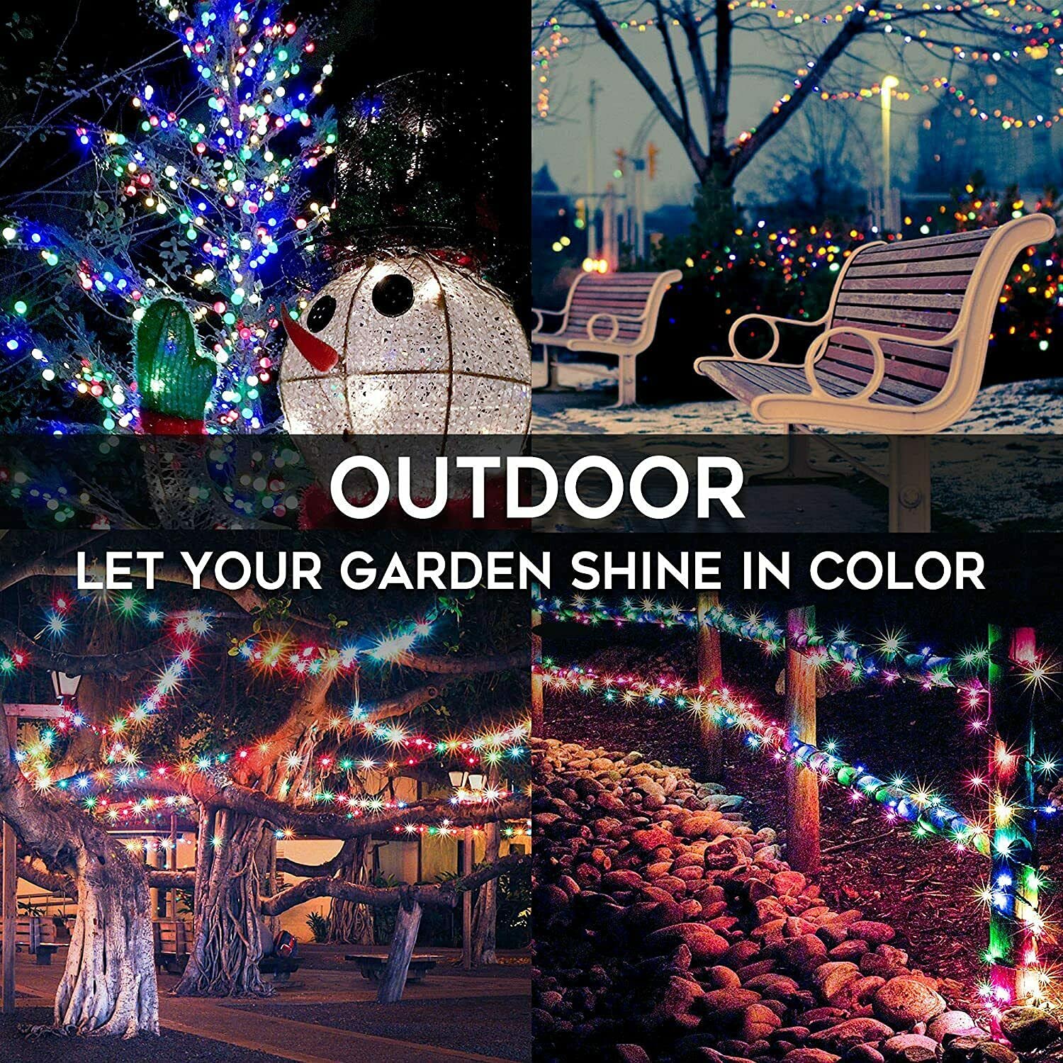 Christmas Outdoor LED String \u0026 Fairy Lights Solar Fary Strng Lghts 100 LED  Outdoor Garden Chrstmas Party Decor For Xmas | EBay Outdoor Christmas Lights, image size:1500x1500