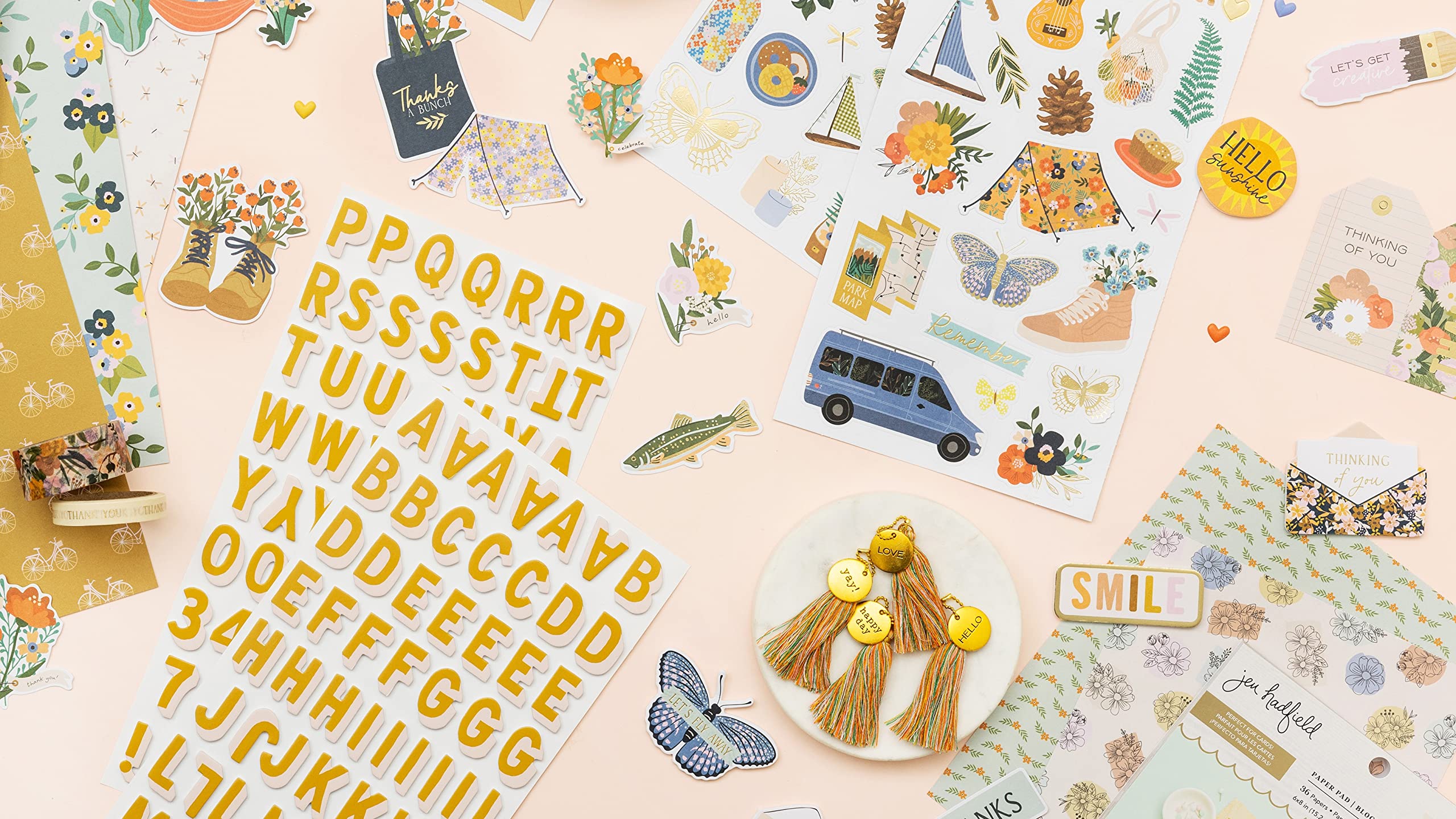 American Crafts > Live And Let Grow > Beautiful Beauties Paper - Live And Let Grow - Jen Hadfield: A Cherry On Top