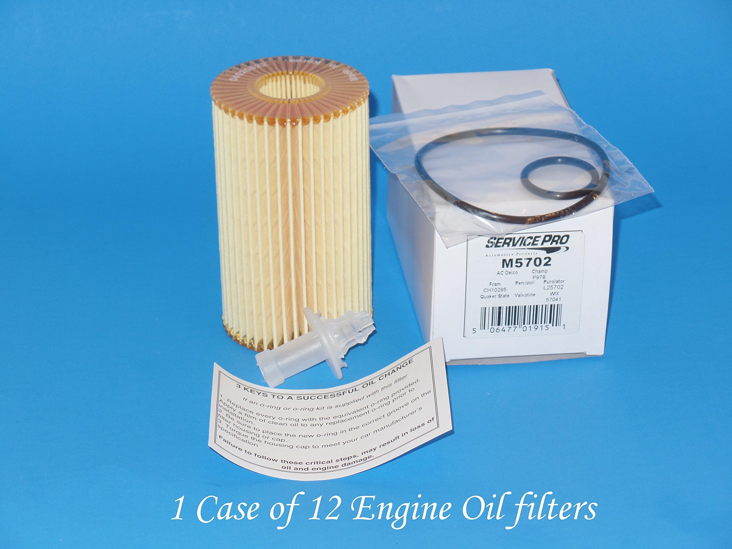 Case of 12 Engine Oil Filter M5702 Service Pro Made In Korea Fits: Lexus IS F LX570 & Toyota Trucks