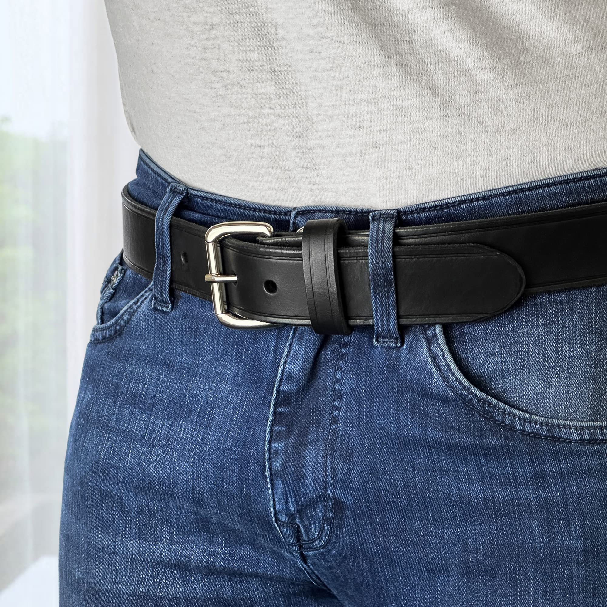 TurtleBack Heavy Duty Leather Work Belt for Men 44