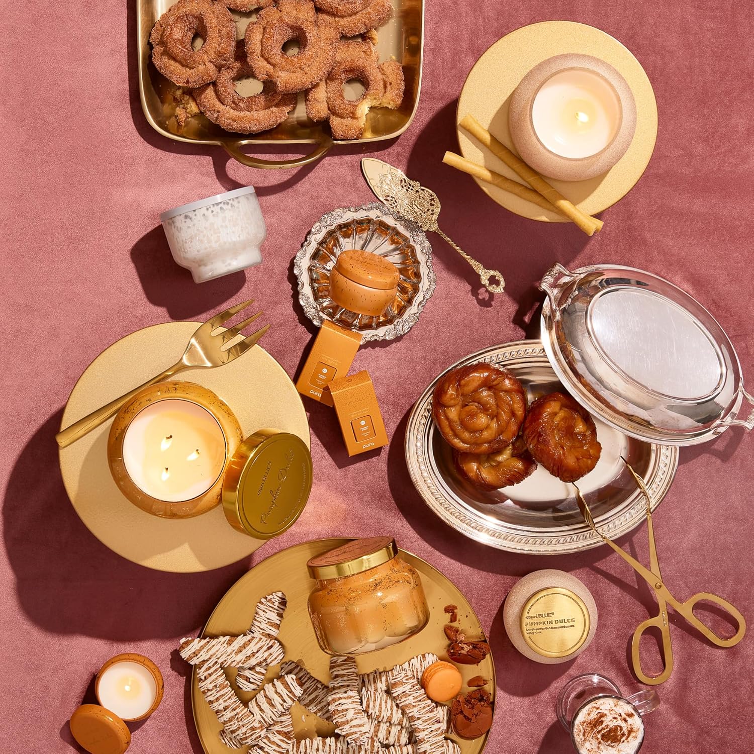 Capri Blue Signature Glam Jar Candle - Long Lasting Soy Wax Blend - Glitter Candles for Home Scented with Luxury Holiday Scents (Pumpkin Dulce, 19 oz)