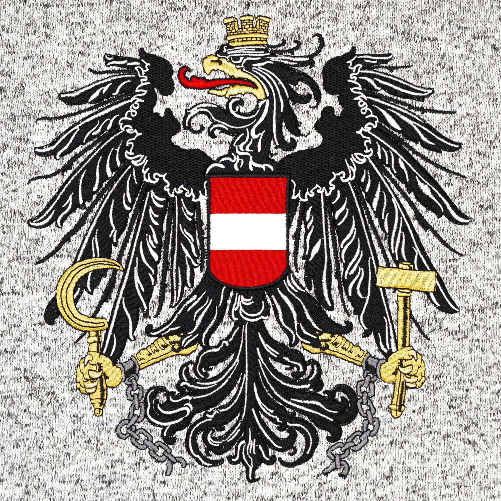 Hoamatkult Österreich Jacke Damen Strickfleece - die KULTJACKE - hochwertiger Stick