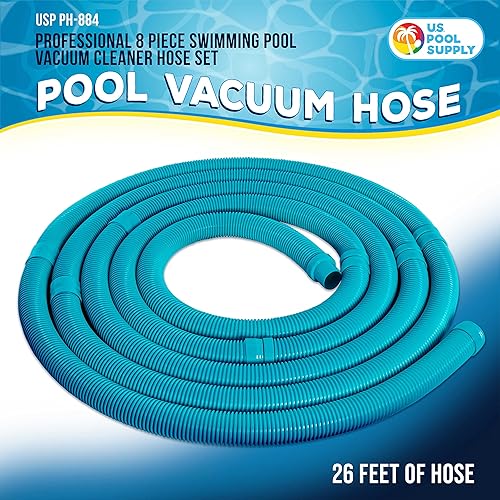 Miniatura 7 de U.S. Pool Supply Manguera para aspiradora de piscina, juego de 8 piezas de manguera de piscina, secciones de conector en espiral flexible blanco de
