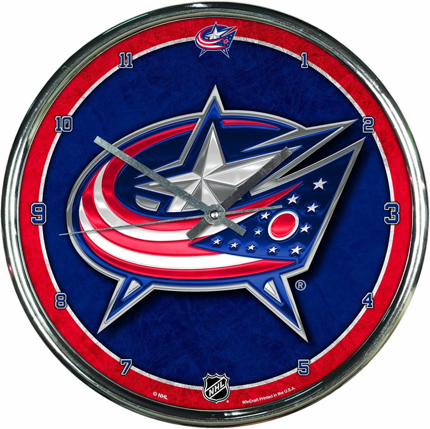 WinCraft NHL Columbus Blue Jackets Chrome Clock