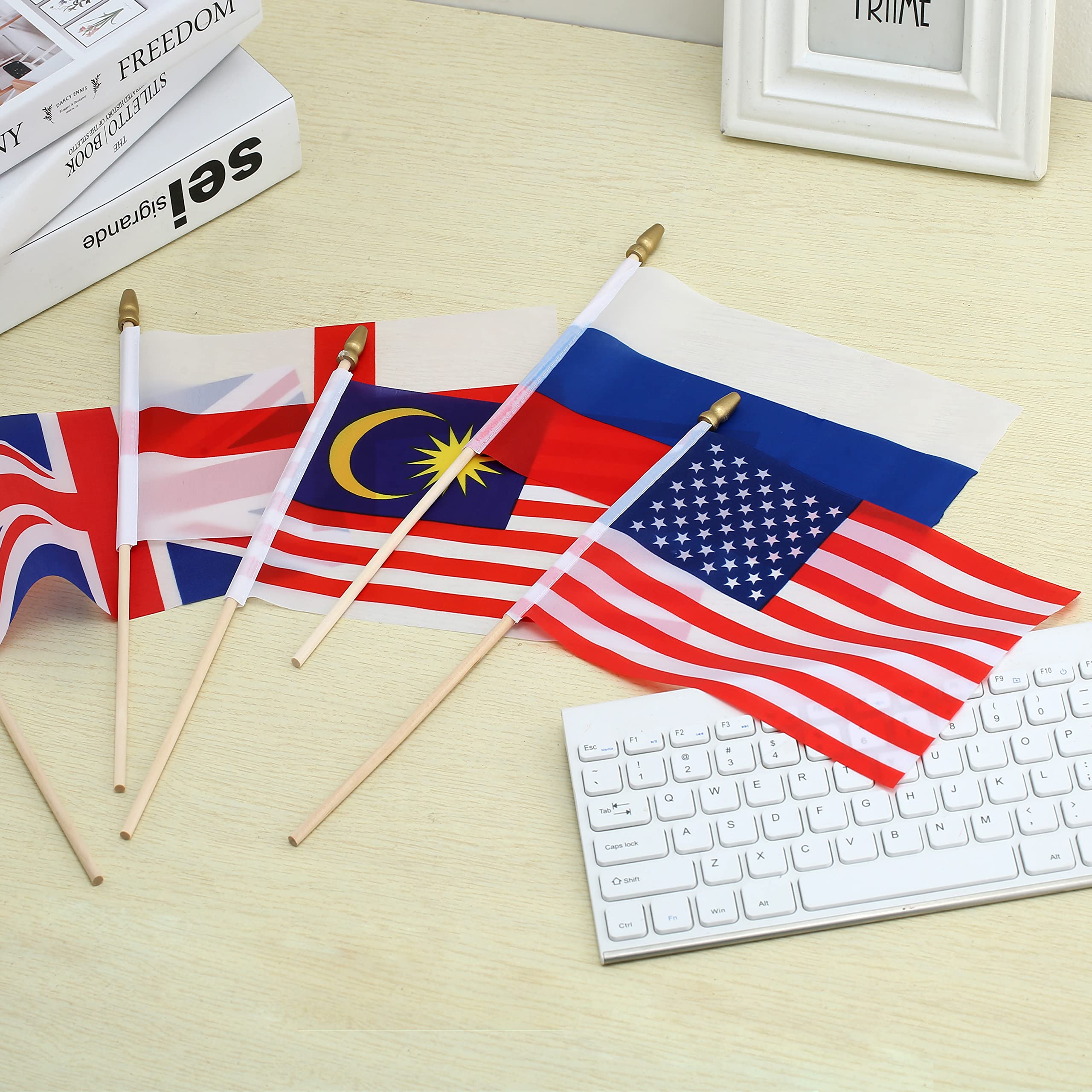 Buy ZxxVZG 100 Countries Wood Flags,Sports Flags International Stick