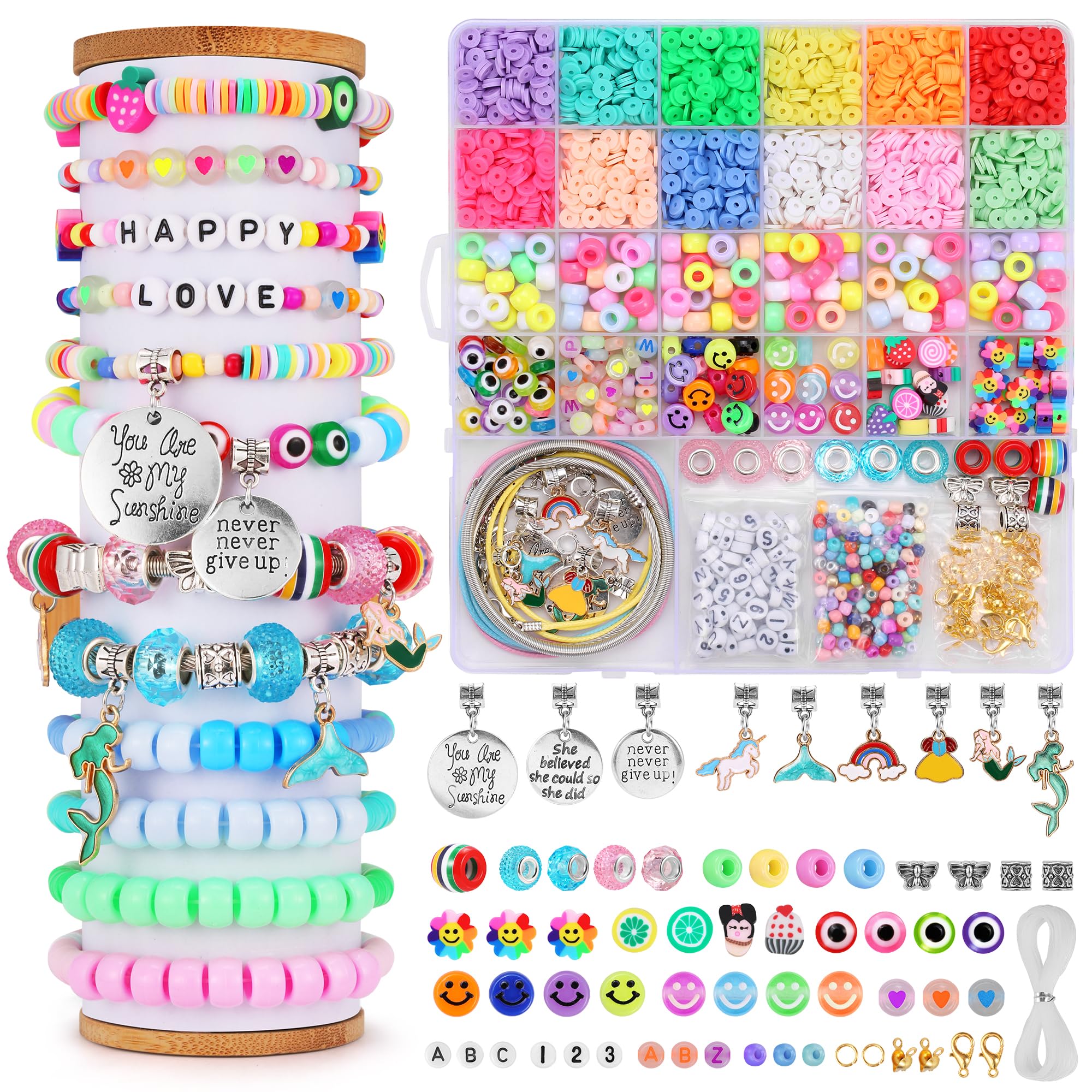 Kit per Braccialetti Fai Da Te, Giochi per Fare Braccialetti Bambina 5-12 Anni, Kit per Creare Gioielli per Realizzare Braccialetti, Bracciali e Collane Unici per Creazione di Gioielli Artigianali
