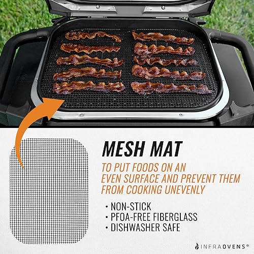 Miniatura 3 de Accesorios para parrilla de exterior Ninja Woodfire OG701 OG751, alfombrillas reutilizables no desechables antiadherentes para freidora de aire
