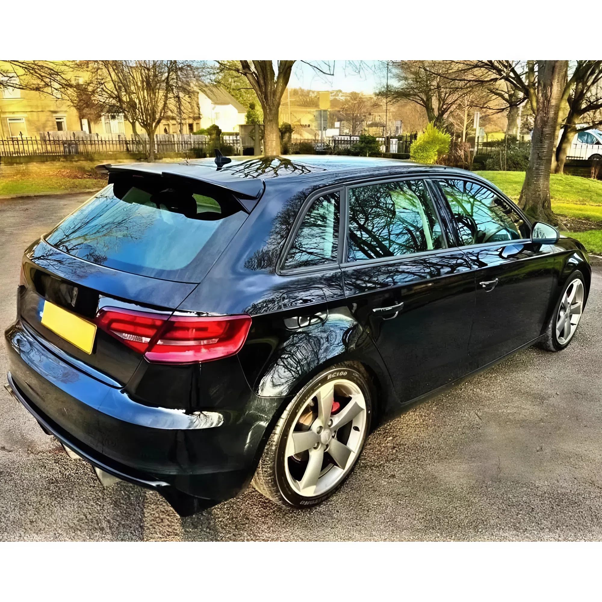 Alerón trasero para Audi A3 (8 V) 5 puertas Hatchback 2014-2020 lacado piano negro ABS