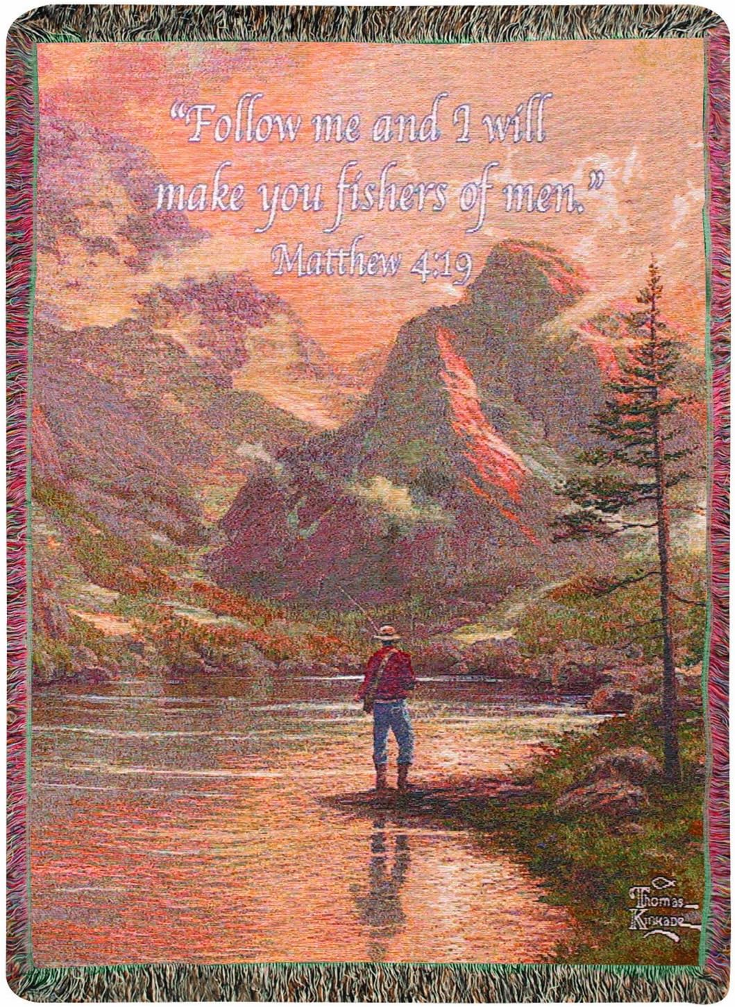 Manual Thomas Kinkade Collection Tapestry Throw, Almost Heaven with Verse, 50 X 60-Inch