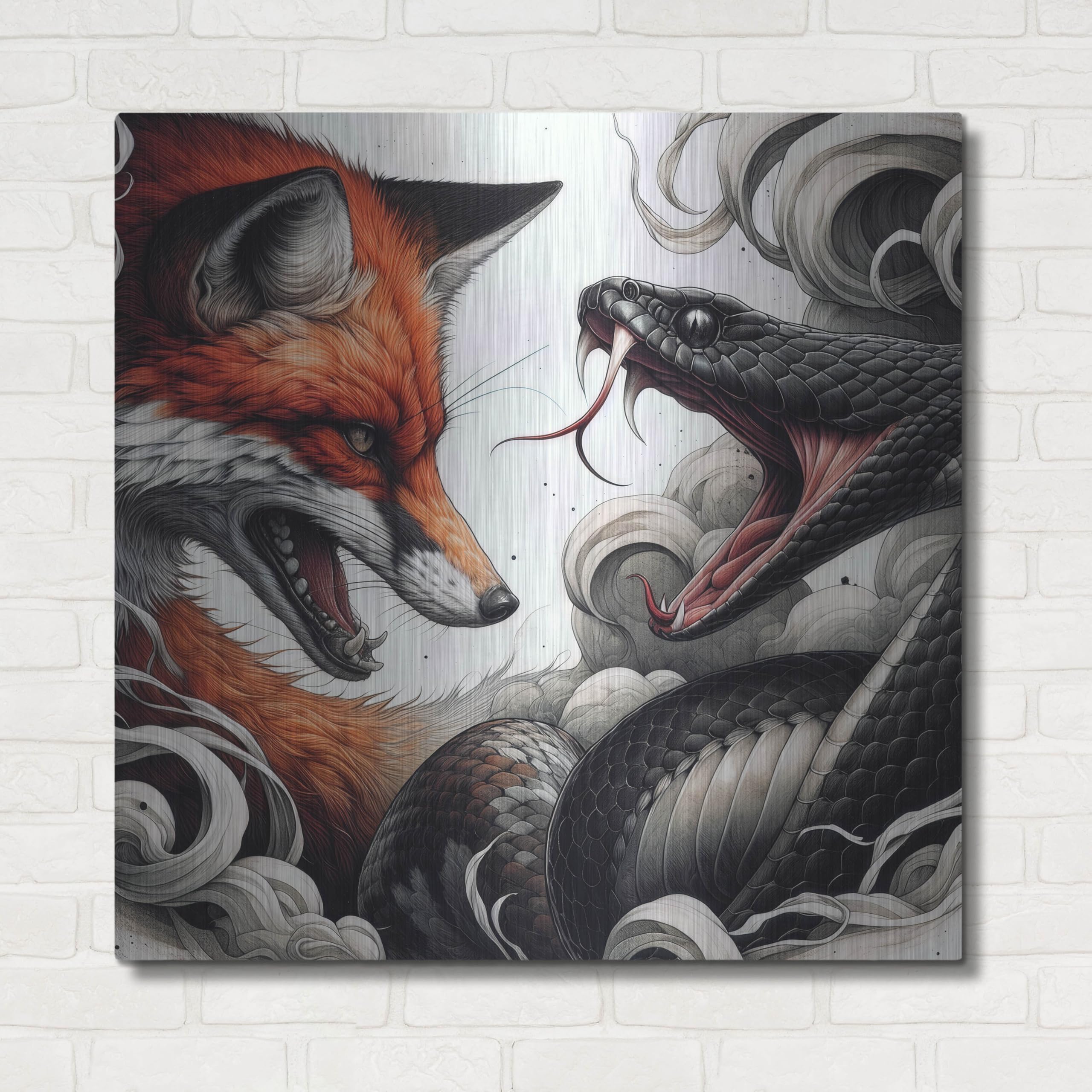 Amazon.com: Luxe Metal Art 'Fox And Snake' by Rich Monet Metal