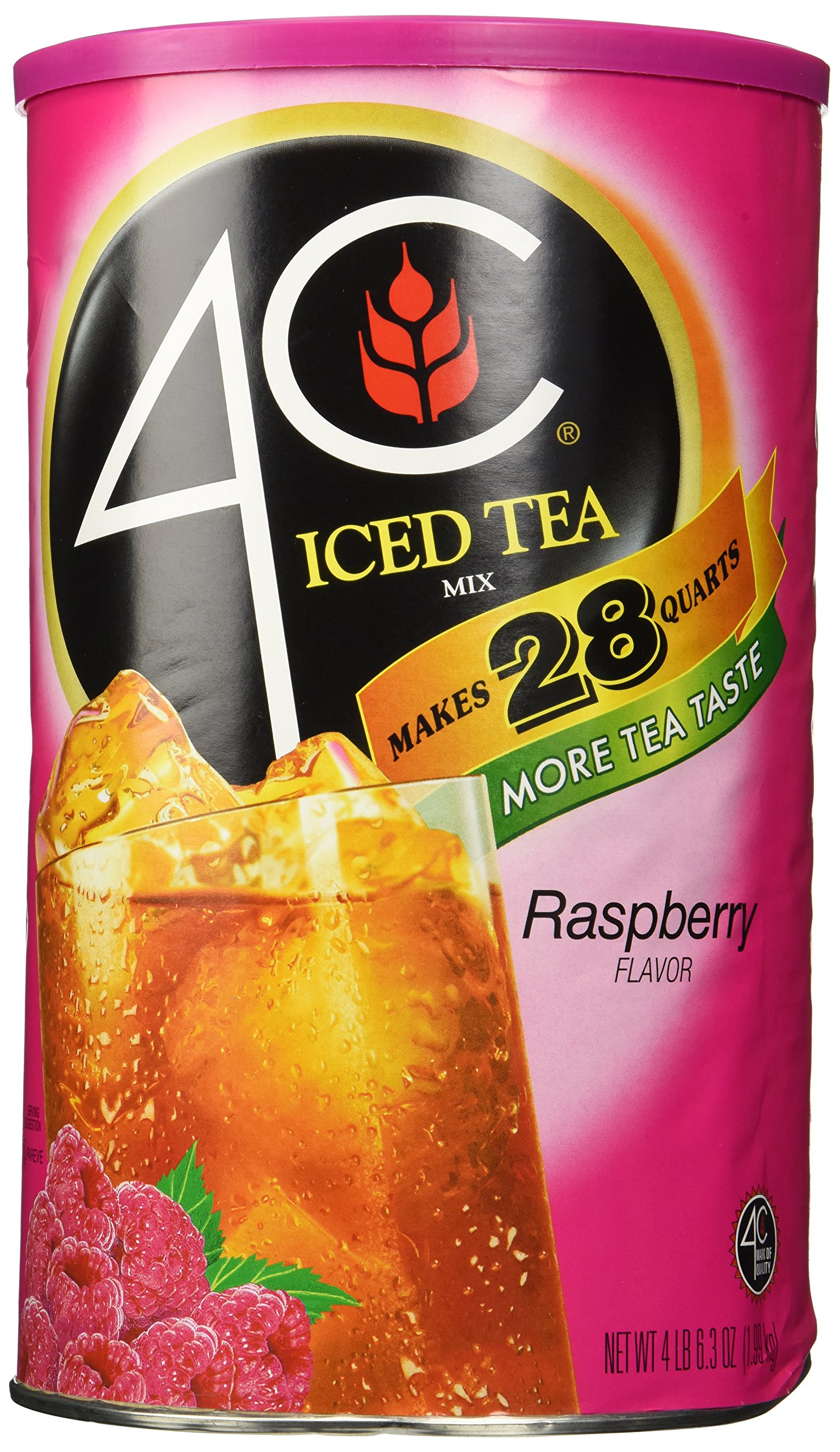 4C Instant Iced Tea Mix, Raspberry 70.3 ounces