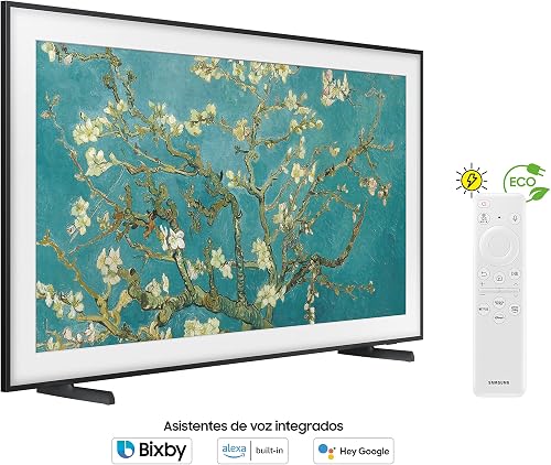 Samsung TV The Frame 2023 32 Pouces QLED TQ32LS03C, Écran Full HD Sans Reflets, Téléviseur Cadre Photo, Smart TV, Accès Art Store, Technologies OTS Lite et Q-Symphony, Accroche Murale et Pieds Inclus - 2