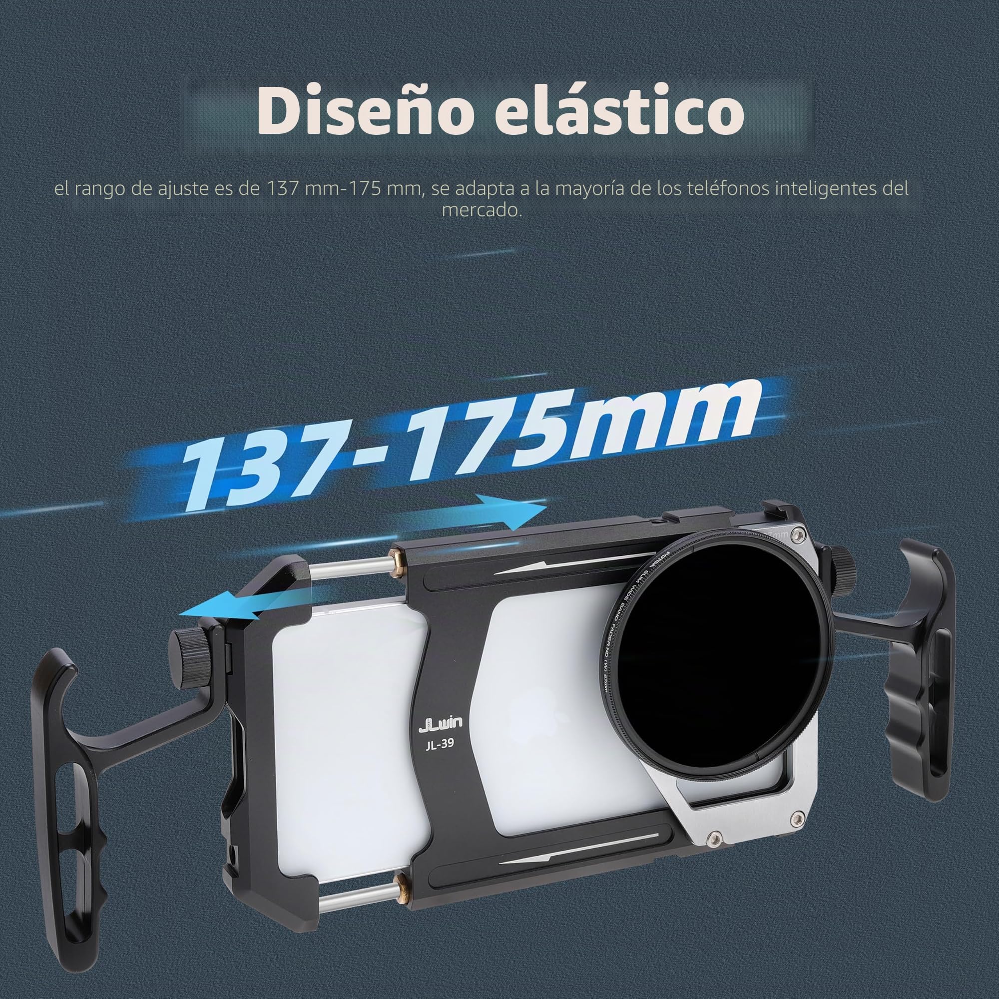 FOTGA Smartphone Video Rig, jaula para teléfono móvil, estabilizador con mango, filtro de 67 mm, adaptador de objetivo para jaula de vídeo móvil universal, compatible con iPhone