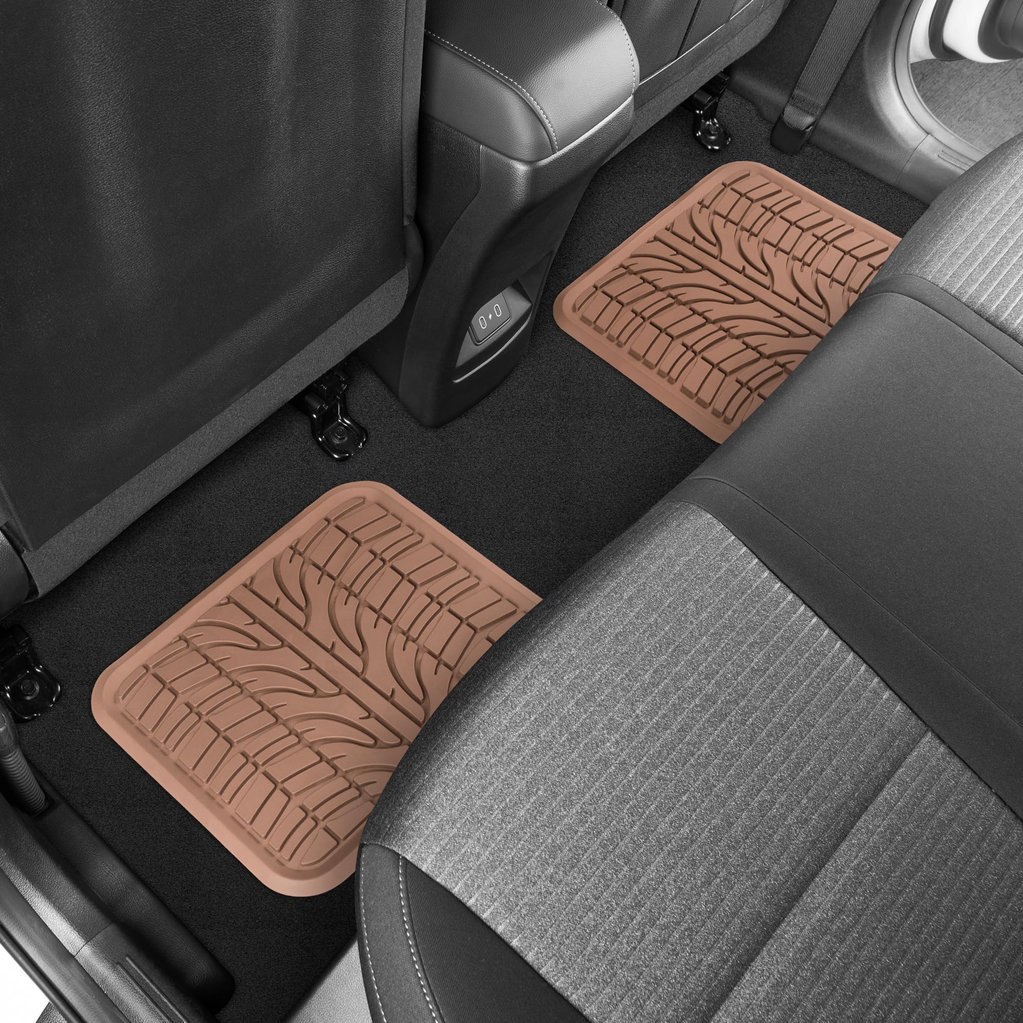 Motor Trend Grand Prix Tire Tread Rubber Car Floor Mats for Autos SUV Truck Van - All-Weather Waterproof — view 7