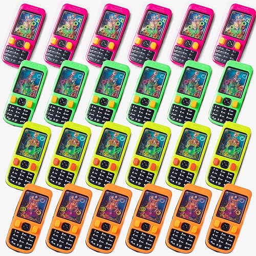 Juego de agua de mano - (24 piezas) juegos de anillos de agua para niños, premios de caja del tesoro, regalos de devolución de cumpleaños, rellenos