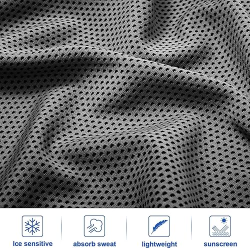 Miniatura 6 de Honoson 10 toallas refrescantes a granel  Toallas frías para cuello y cara, de microfibra, transpirable, para gimnasio, yoga, viajes, campamento,