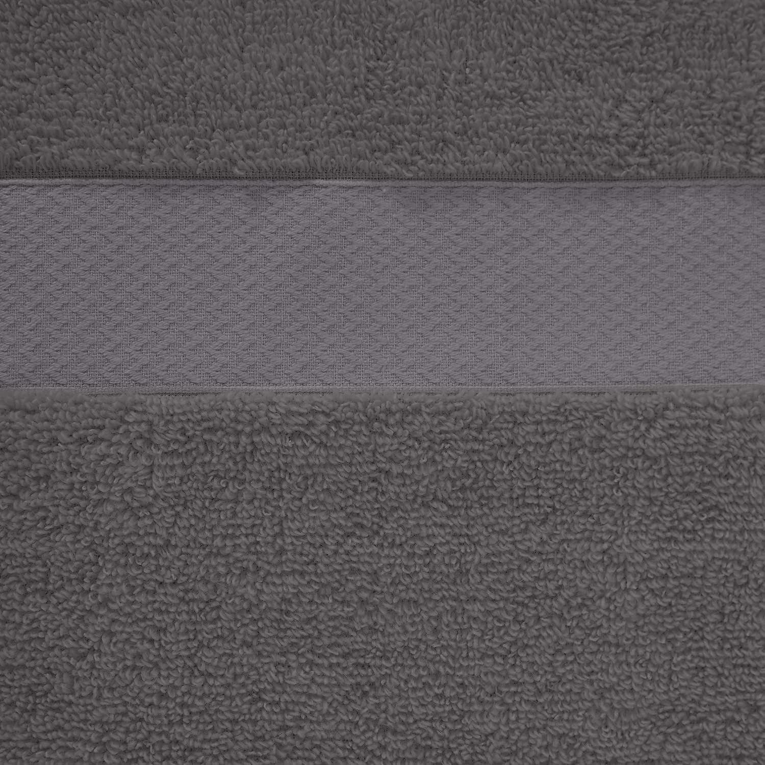  Basics Everyday Bath Towels, Set of 4, Powder Grey, 100% Soft Cotton, Durable : Home & Kitchen