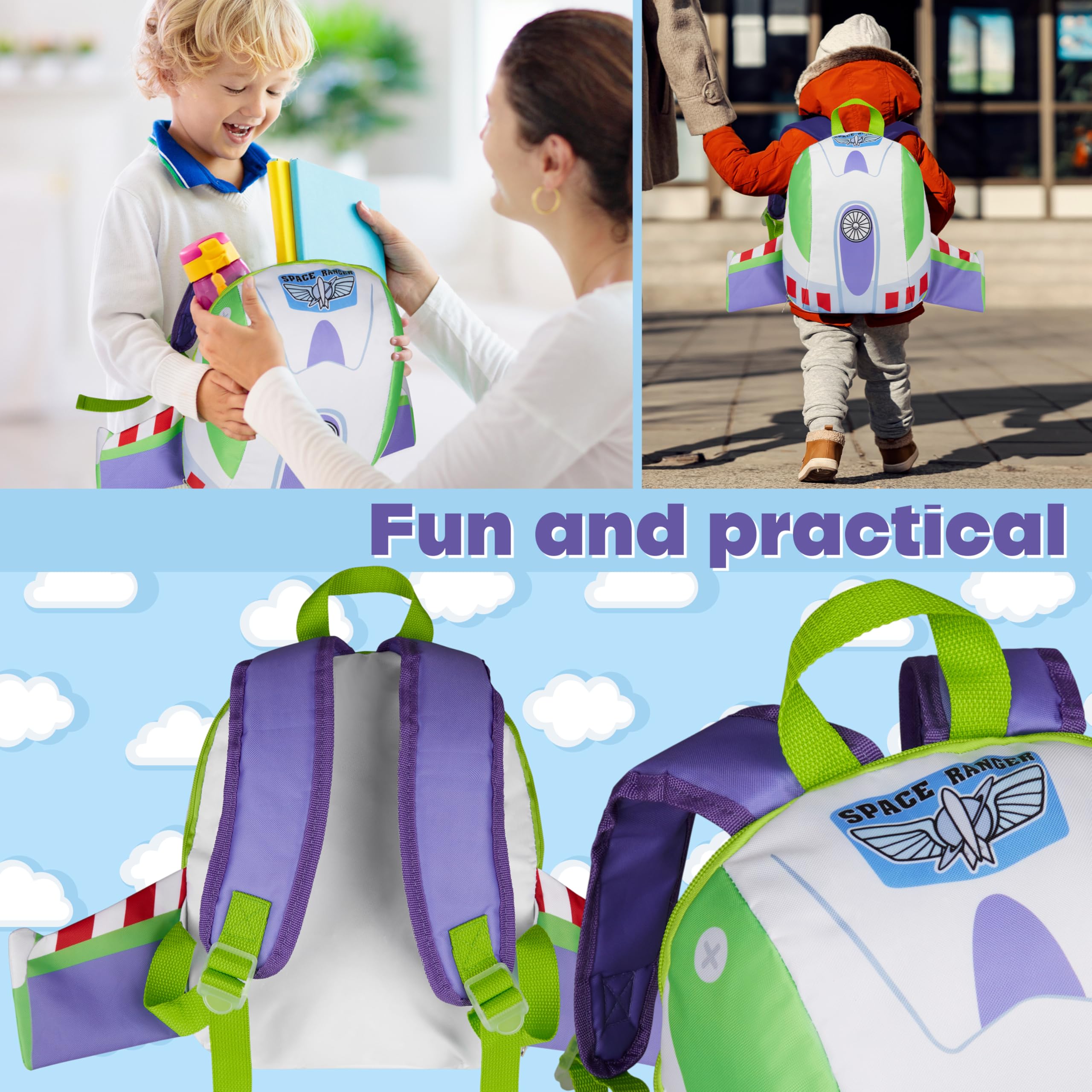 Disney Toy Story Zainetto Bambino Buzz Lightyear 3D Ali Zaino Scuola Asilo Viaggio Gite Giorno Idee Regalo Bambini