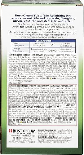 Miniatura 5 de Rust-Oleum 372418 Kit de reacabado de tinas y azulejos, 1 cuarto de galón (paquete de 1), niebla costera