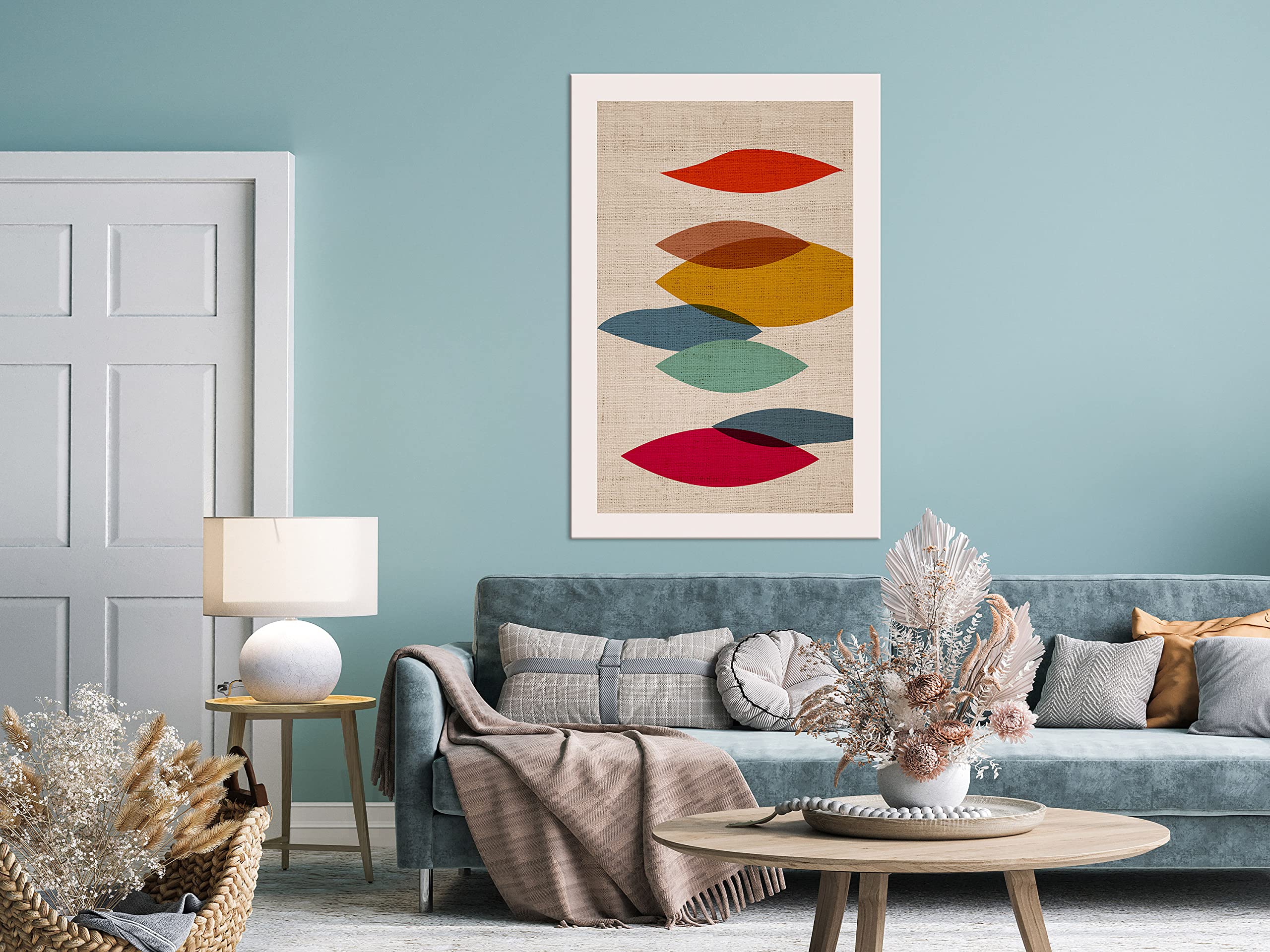 murando Cuadro Acústico Abstracto 80x120 cm espuma acústica absorbe | sonido aislamiento lienzo de 1 pieza Impresión Artística Decoración de Pared Naturaleza Pradera Campo