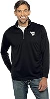 Vista 32 de Vantage Apparel Sudadera estándar universitaria micro malla de rendimiento negro con cremallera de 1/4 para hombre