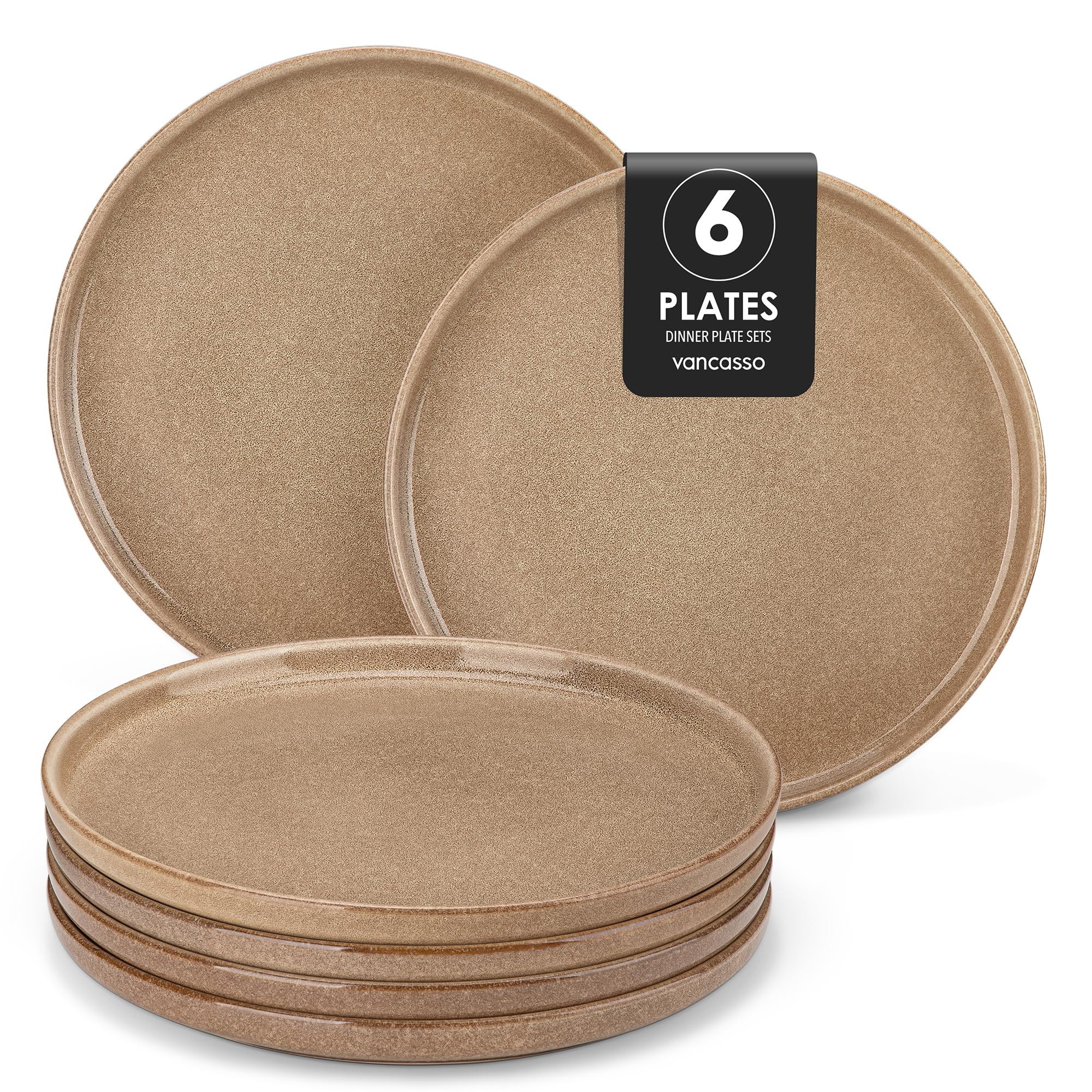 Set 6 Piatti Dessert Vancasso VENUS - 21.2 Cm In Gres, Bianco, Per Microonde E Lavastoviglie - Foto 3