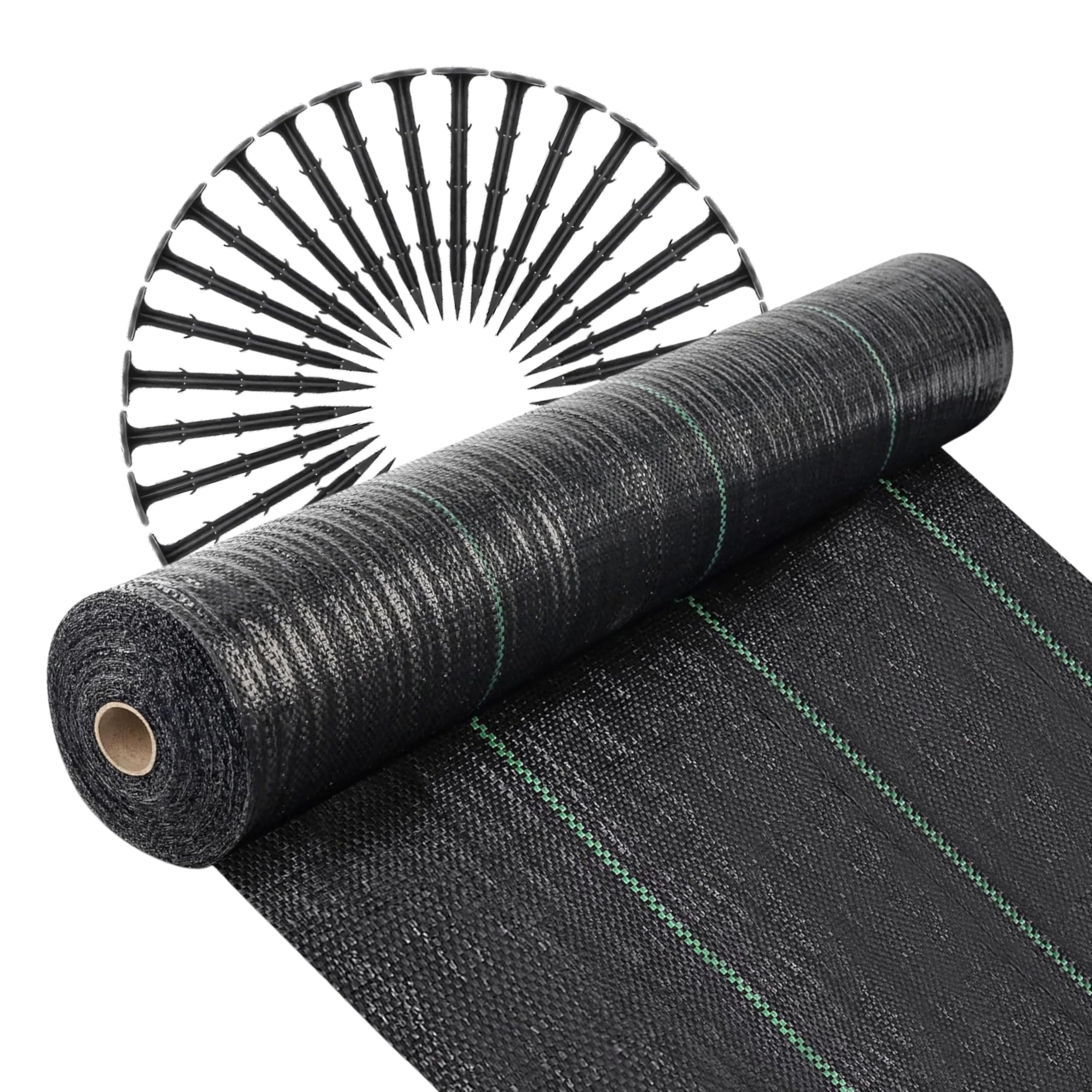 Outsunny Telo per Pacciamare 100x1 m Traspirante e Anti-UV in PP Nero