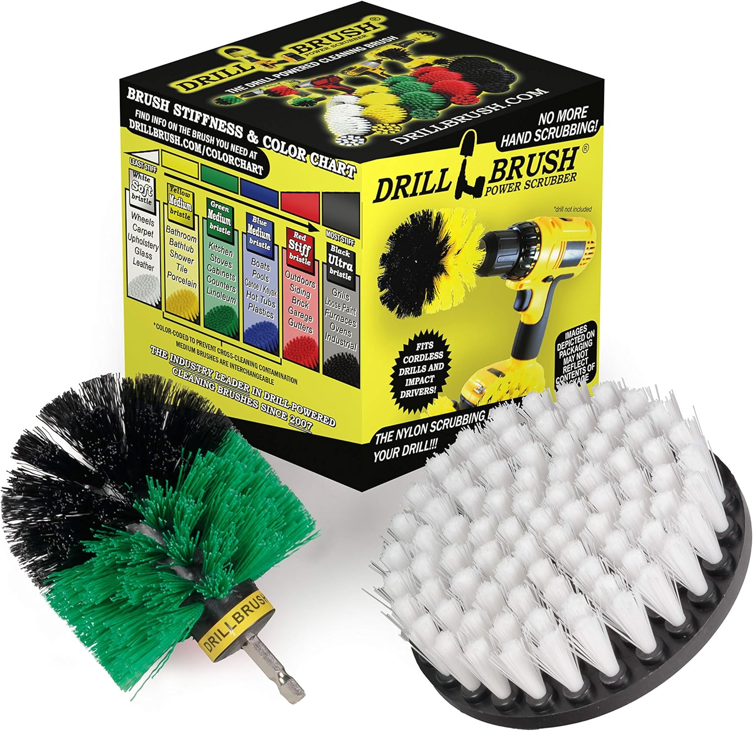 Drillbrush Power Rotary Bathroom Shower, Tile, Carpet and Upholstery Cleaning Kit