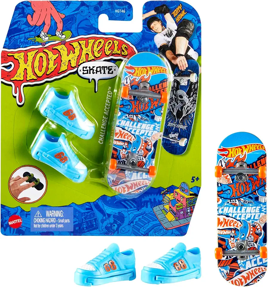 Hot Wheels Skate Veículo de Brinquedo Skateboard com Tênis Variado para crianças a partir de 5 anos