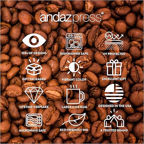 Miniatura 6 de Andaz Press Taza de café divertida de cerámica de 11 onzas  Don't Hate Me Because I'm Beardiful - Tazas de café divertidas para hombres, regalos