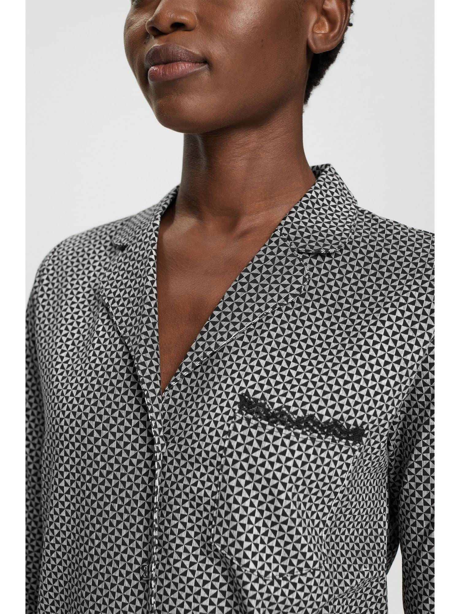 ESPRIT Góra od pidżamy Kobiety Printed Cotton Lace Sus S.shirt_a_l