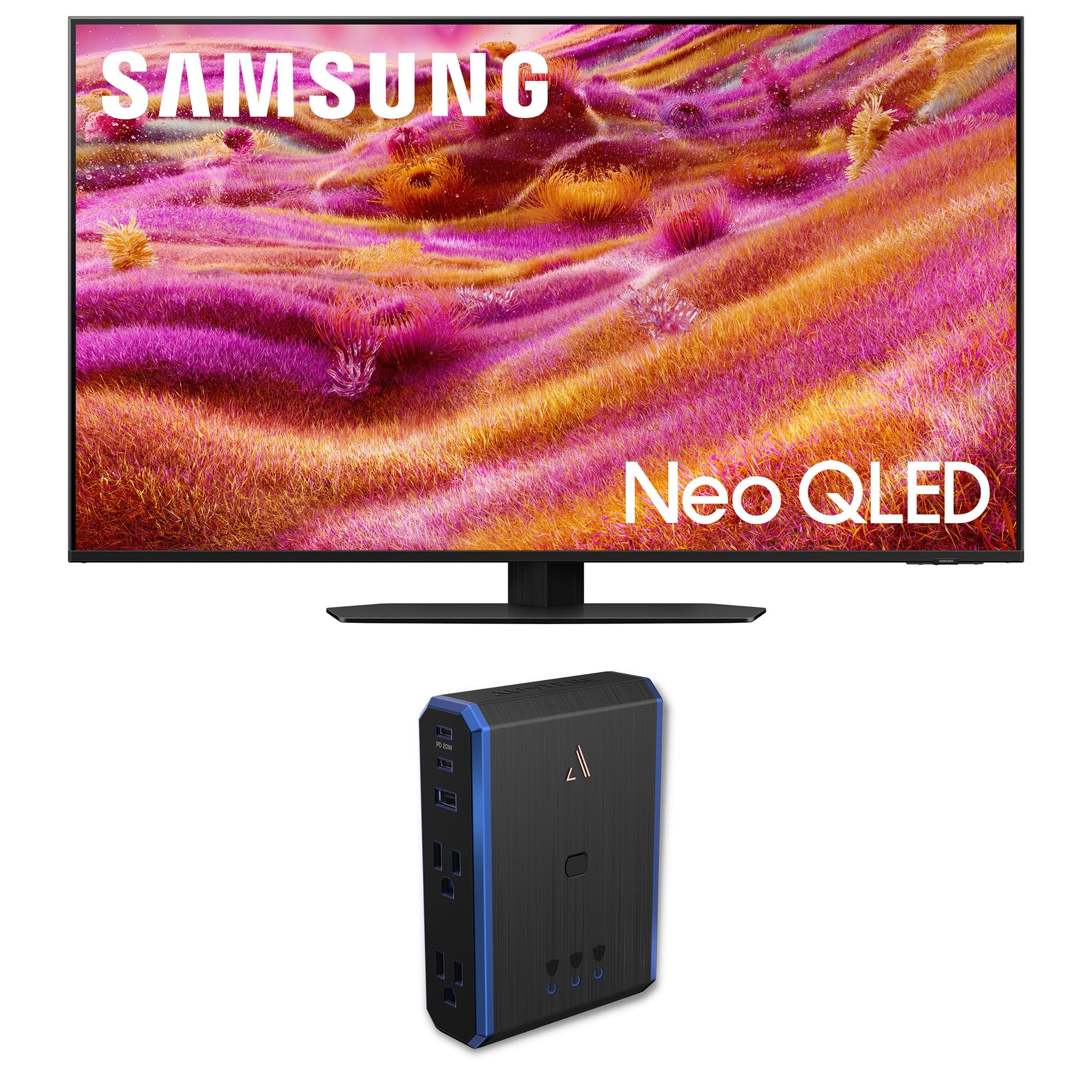 Samsung QN50QN90FAFXZA 50 Inch Neo QLED 4K QN90F Vision AI Smart TV with an Austere 5S-PS4-US1 4-Outlet Power (2025)