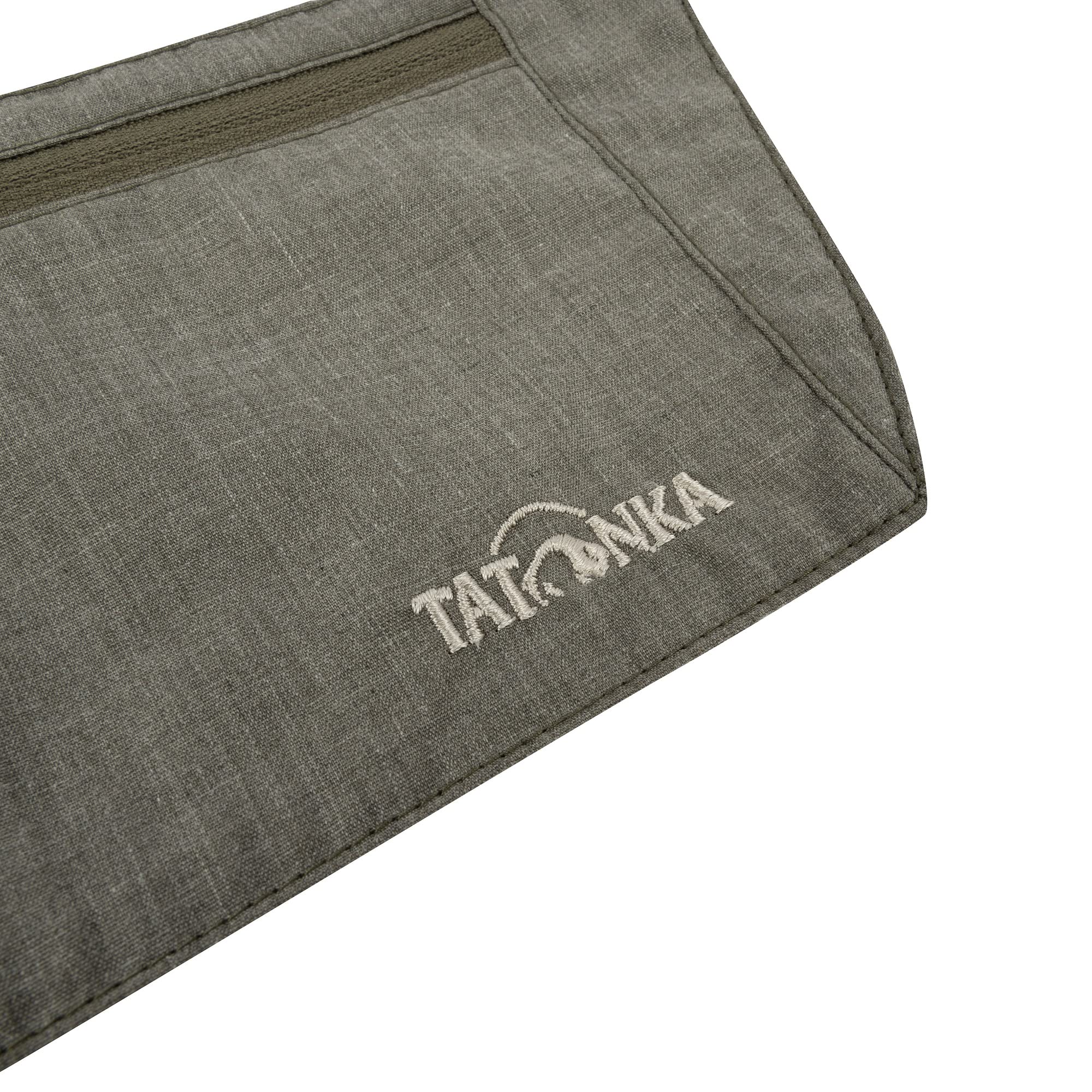 Tatonka Skin Moneybelt - płaska i lekka torba na brzuch z 2 przegródkami do dyskretnego noszenia pod ubraniem (kolor oliwkowy)