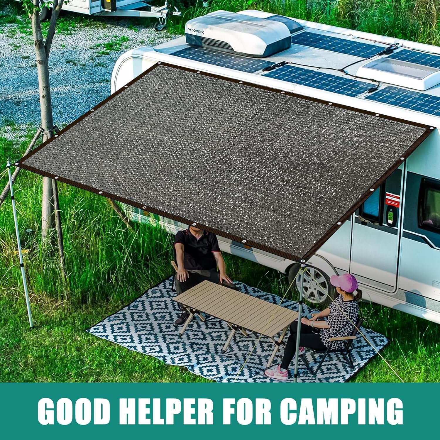 Rete Ombreggiante 2x3 M Con Occhielli - Protezione Solare Per Giardino, Balcone, Serra - Foto 5