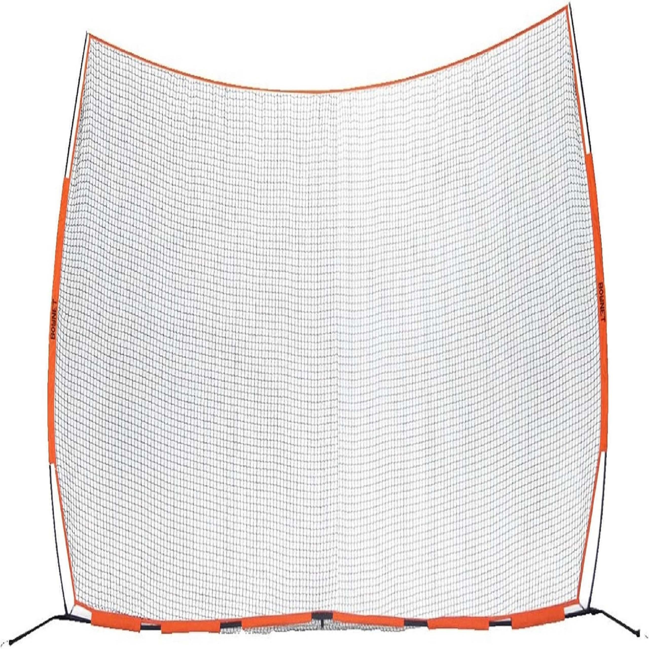 Bownet Big Barrier Portable Backstop Net - 21.6' x 11.6' Soccer Baseball Field Divider Safety Barrier, Durable Steel Frame Quick Setup Sports Netting with Carrying Bag, Orange