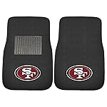 FANMATS 10348 NFL - Denver Broncos 2-pc Embroidered Car Mat Set | Black | 17x25.5 | Bronco Head Primary Logo