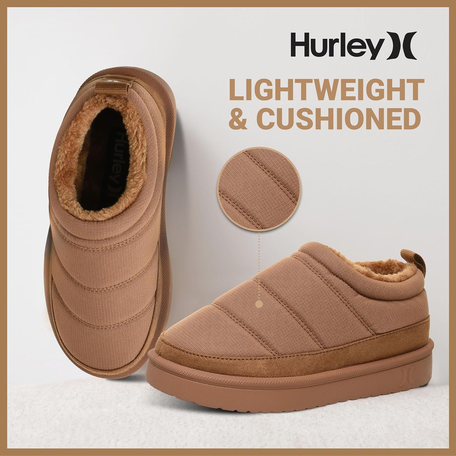 Hurley Kids Moses Slippers - Fleece-Lined Winter Kids Slippers, Cozy House Shoes, Durable everyday Wide Toe comfort Winter Clogs for Boys & Girls - Image 3