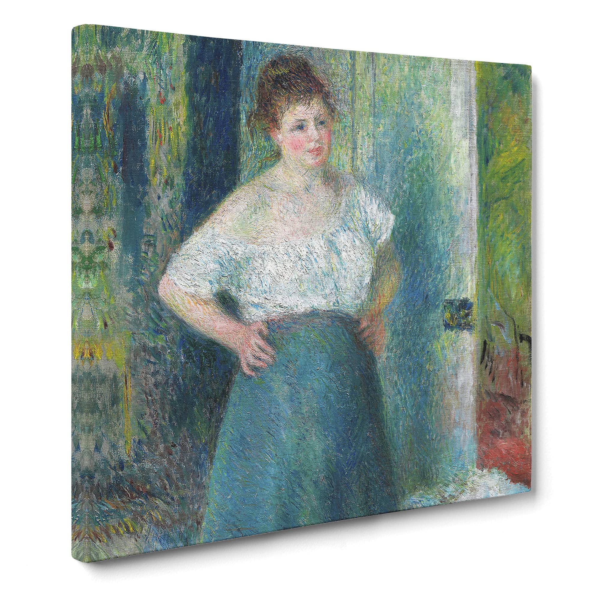 The Laundress by Pierre Auguste Renoir Canvas Print, Mixed, 35L x 35W cm
