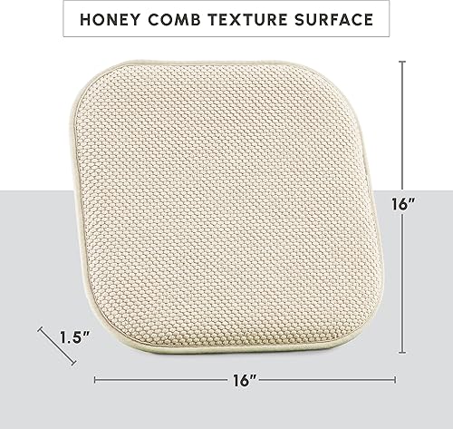 Miniatura 3 de Elegant Comfort Juego de 8 fundas para cojines para silla con lazos y parte trasera de goma antideslizante, espuma viscoelástica gruesa, almohadilla