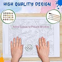 Vista 5 de Ledgebay Pintura por números, para adultos, de principiantes a avanzados, divertidos proyectos de arte y manualidades, Rompecabezas de huerta, 16 x