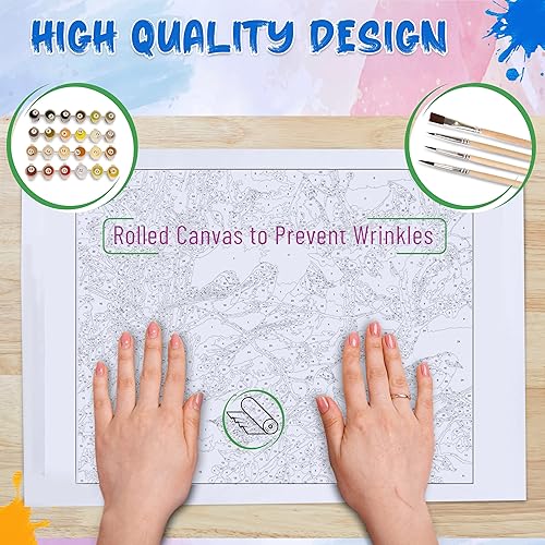 Miniatura 5 de Ledgebay Pintura por números, para adultos, de principiantes a avanzados, divertidos proyectos de arte y manualidades, Rompecabezas de huerta, 16 x