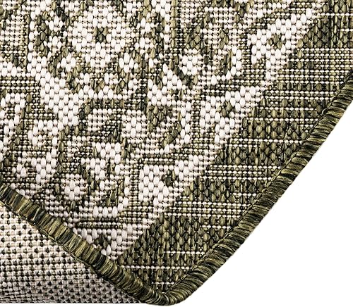 Miniatura 304 de Rugs.com Outdoor Aztec Collection Alfombra – 4 x 6 pies alfombra de tejido plano gris carbón perfecta para salas de estar, grandes comedores, planos