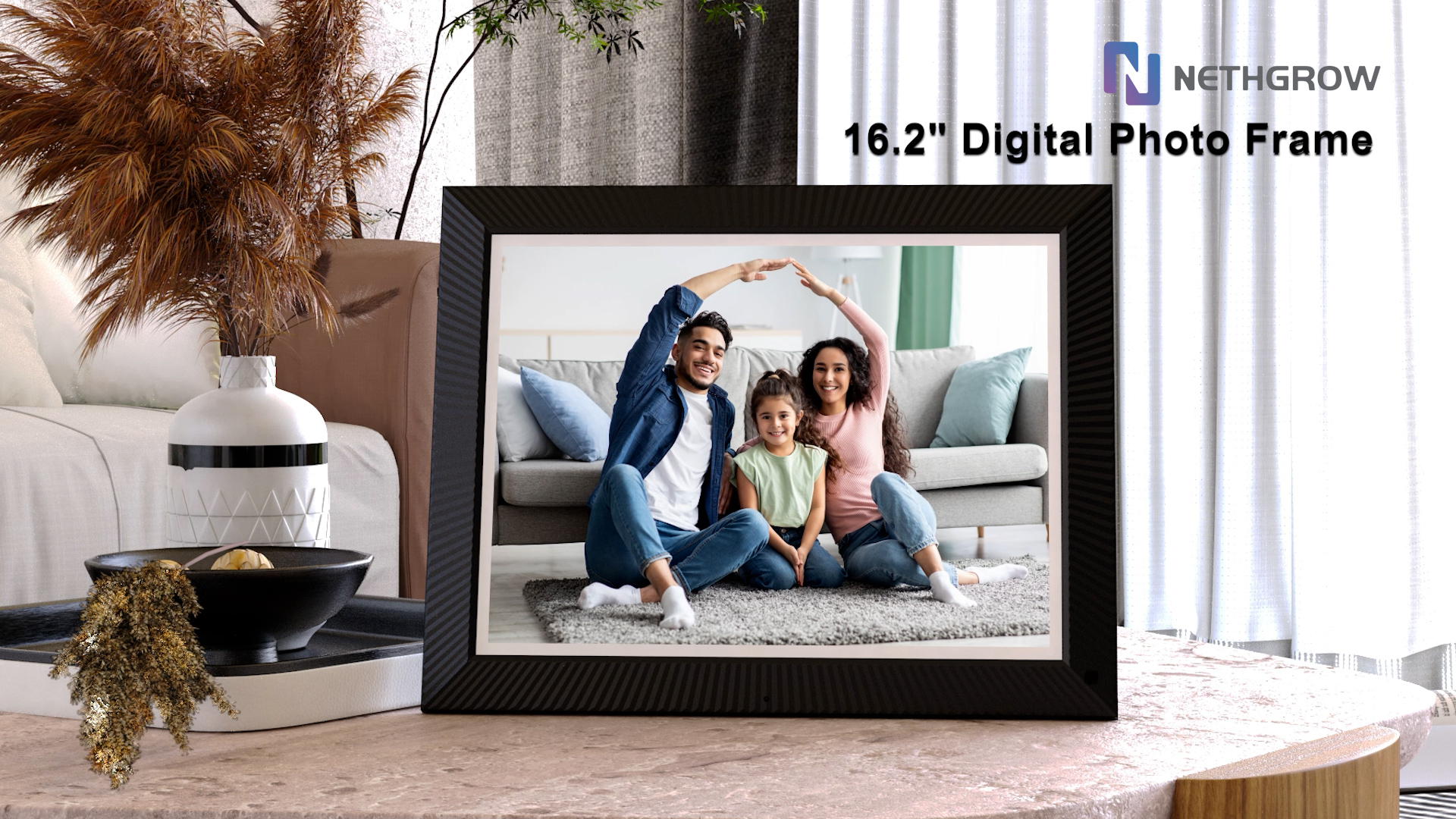 Amazon.com : NETHGROW 16.2-inch WiFi Smart Digital Photo Frame