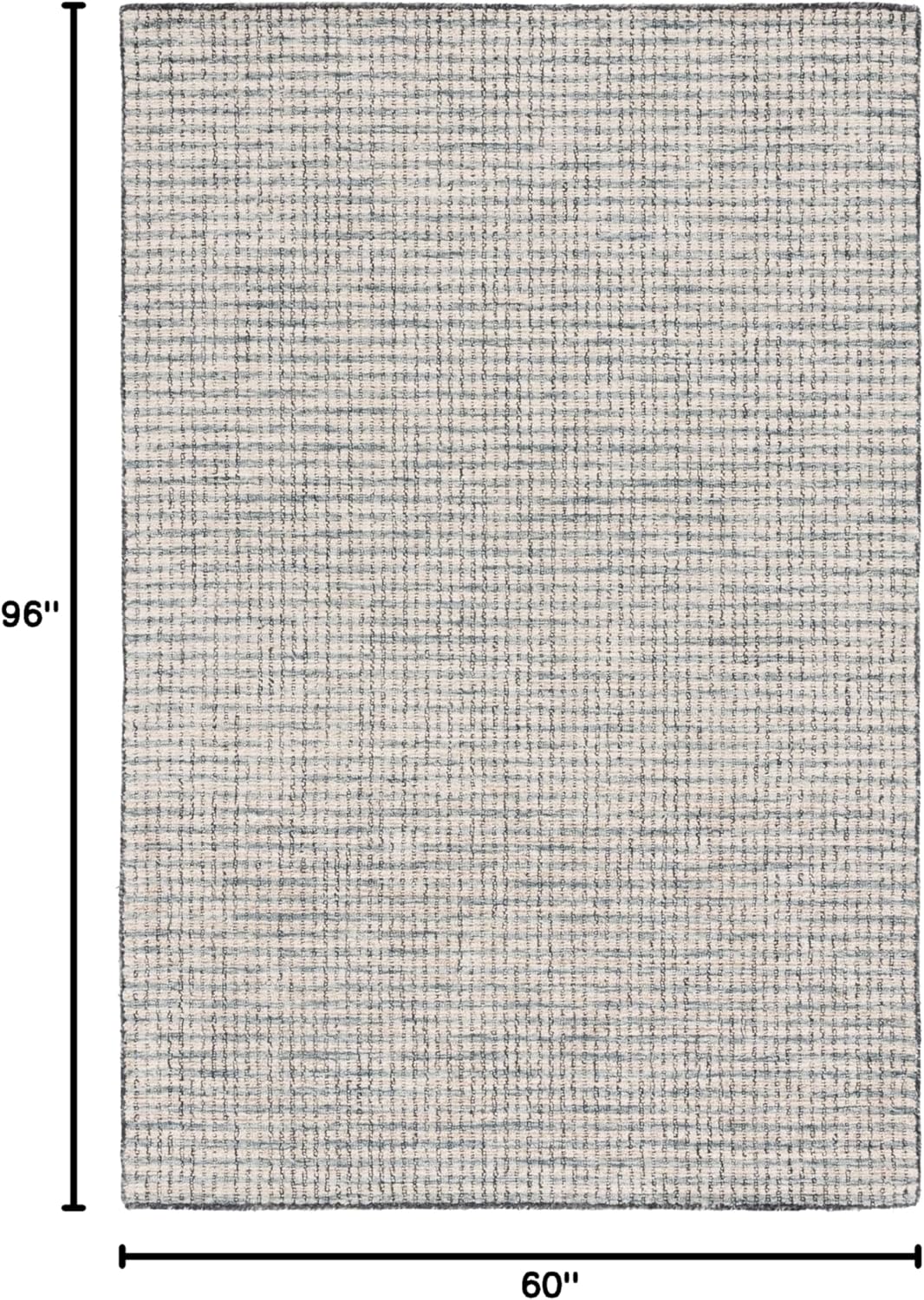 Safavieh Abstract Collection Area Rug - 5' x 7'6", Ivory & Black, Handmade Wool, Ideal for Living Room, Bedroom, Dining Room (ABT256Z-5)