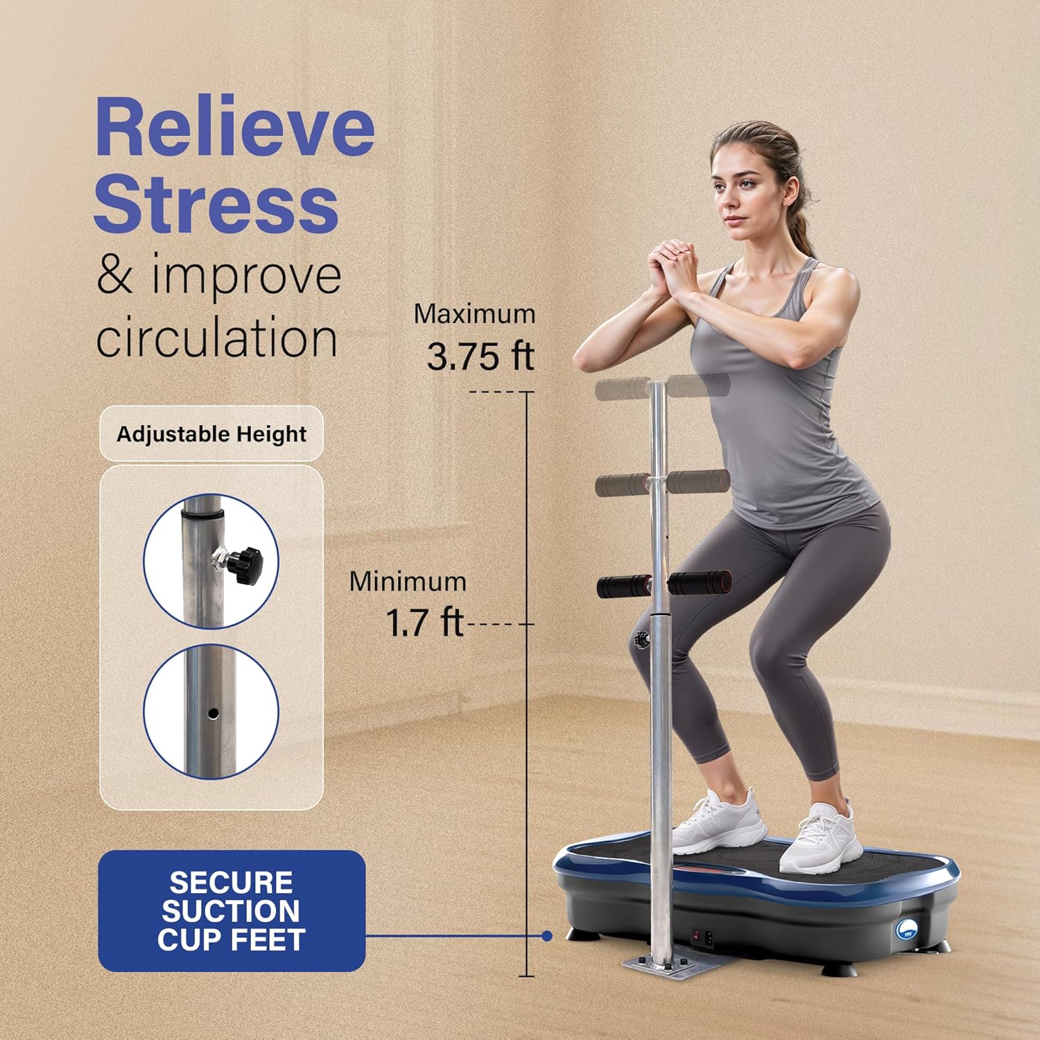 Full Body Vibration Power Plate Mini Crazy Fit Machine for Full Body Exercise, Improve Fitness & Flexibility, Tone Muscles, Calorie Burning, Full Body Relaxation Uses Home & Gym Full Body Vibration Power Plate Mini Crazy Fit Machine for Full Body Exercise, Improve Fitness & Flexibility, Tone Muscles, Calorie Burning, Full Body Relaxation Uses Home & Gym