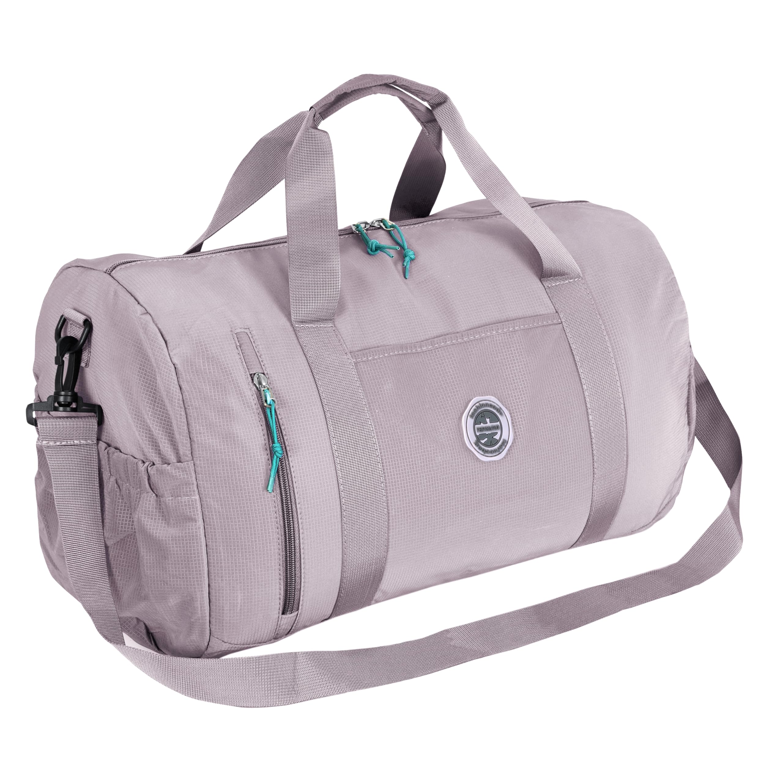 storite Nylon 30cm Imported Luggage Travel Duffel Bag, Outdoor Weekend Duffel Bag, Trendy Duffle Bag for Women (Light Purple-47 x 25 x 30 Cm)-picture-50