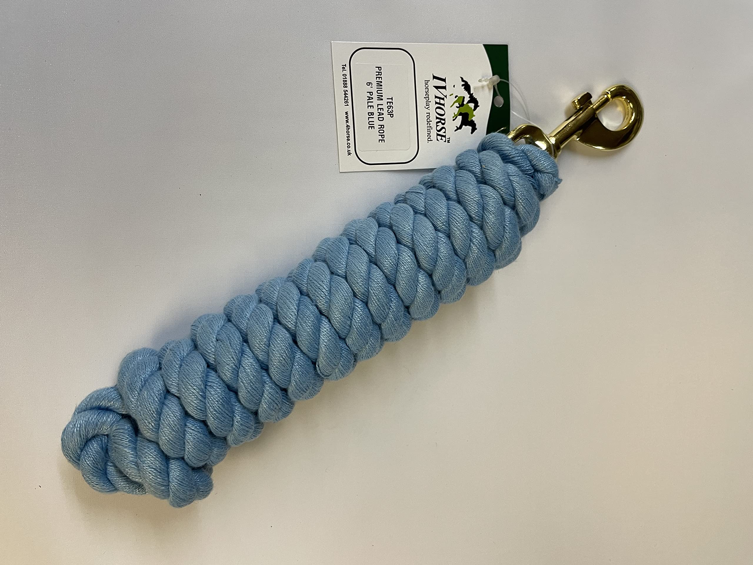 IV Horse 6' Plain Acrylic Leadrope (Pale Blue)