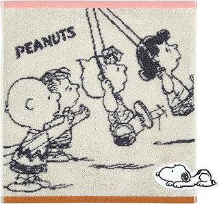 nishikawa【西川】 スヌーピー ミニタオル 25X25cm 洗える 綿100% ベージュ XT45706614 PN5661TW ブランコ