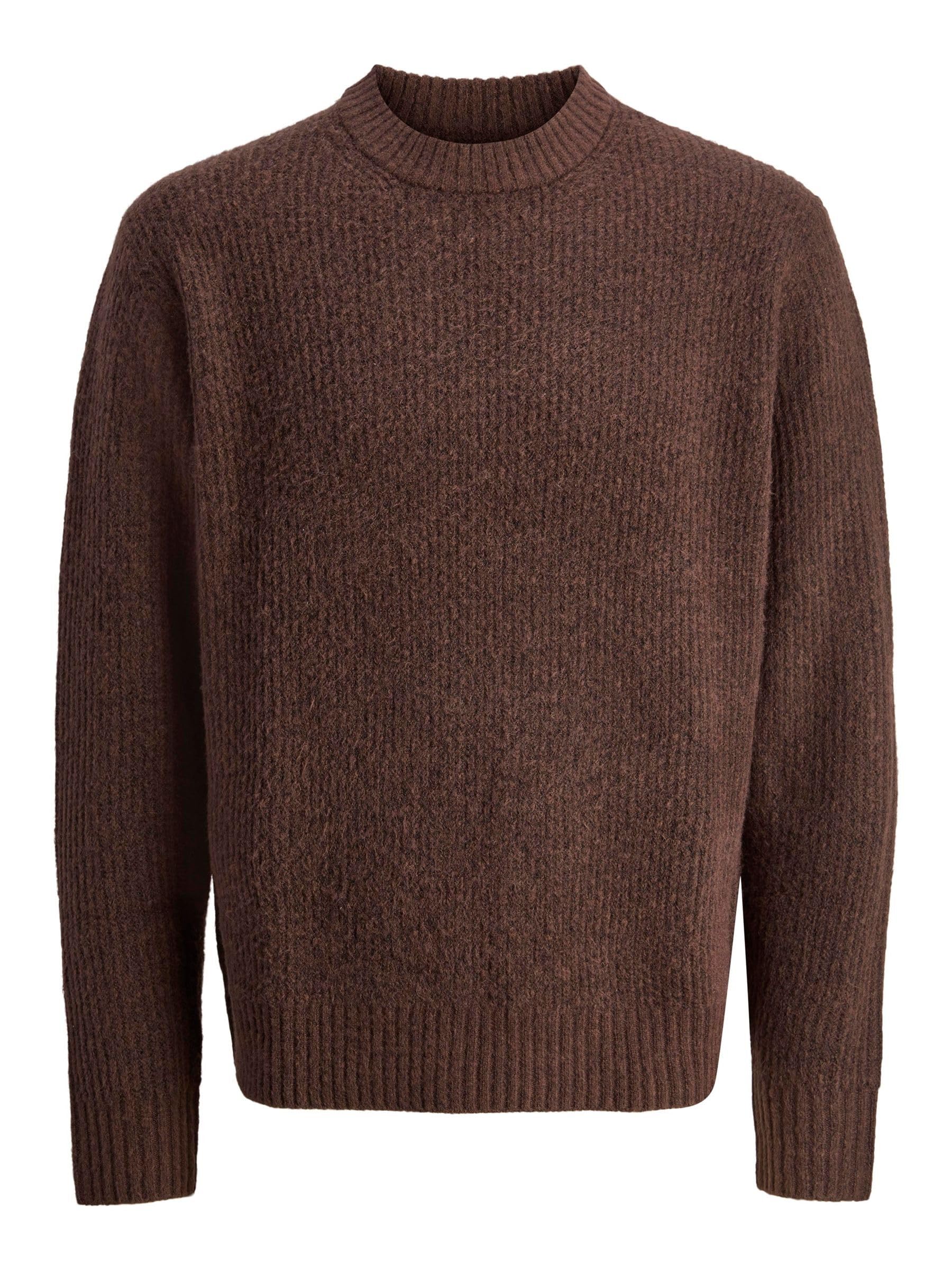 JACK & JONES Joryork Ollie Knit Crew Neck, Deep Mahogany, S