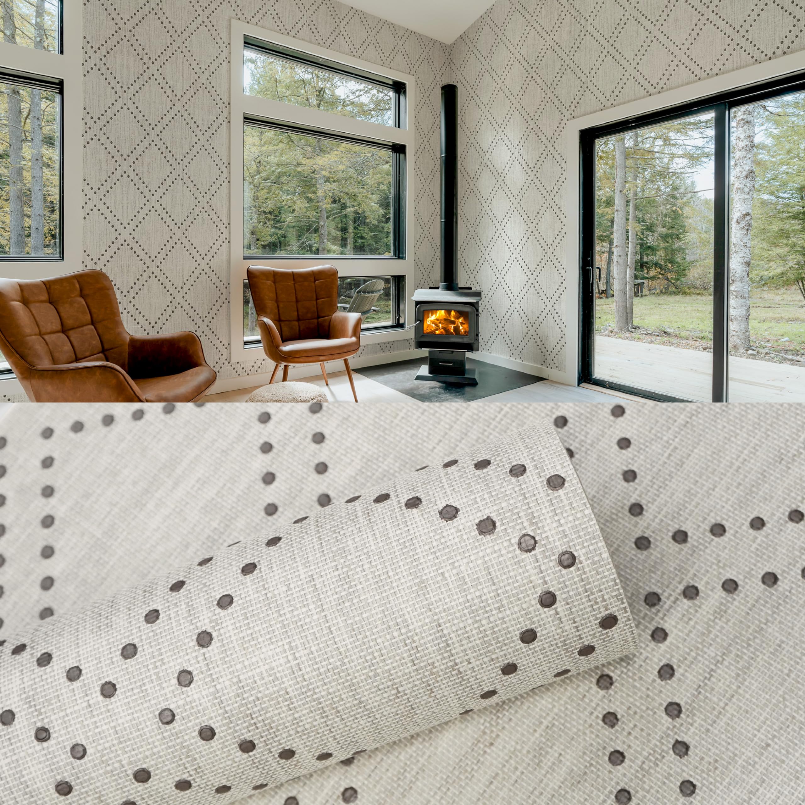 Ansehan Grasscloth Textured Wallcovering W712 Terraces Collection 36" W X 8 Yard L, Natural